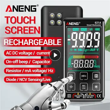 ANENG 621A Smart Digitalni Multimeter 9999 Šteje Zaslon na Dotik Tranzistor Tester Multimeter True RMS Auto Razpon DC/AC 10A Meter