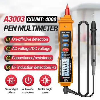 Aneng A3003 Profesionalno Digitalno Pero Multimeter 4000 Šteje Smart Detektor Nkv Ac/dc Napetosti Odpornost Kapacitivnost Tester
