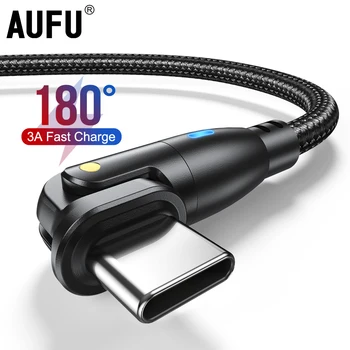 AUFU USB Tip C Kabel Za Realme Huawei P30 3A Hitro Polnjenje Podatkov Kabel Za Samsung Oneplus Poco F3 IPhone Polnilec Micro USB Žična