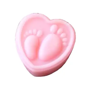 Baby Foot Design Milo Plesni FDA Mousse Torta Čokolada Plesni Ročno Silikonski Kalup za Milo Vosek Okrasitev Smolo Obrti