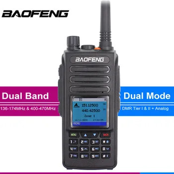 Baofeng DMR Digitalnih Radijskih DM-1702 Tier 1+2 Dvojni Čas Režo, Walkie Talkie, 5W Dual Band 136-174 & 400-470MHz Ham Radio