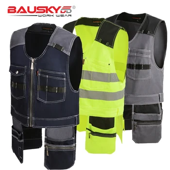 Bauskydd Visoke kakovosti Moški moški ženski outdoor oblačil mens delo majice večfunkcijsko orodje Multi žepi majice brezplačna dostava