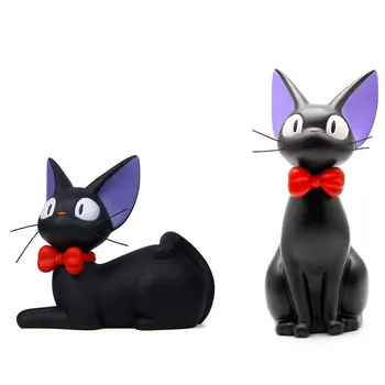 Black Cat Figuric Anime Kiki Dostavne Službe Živali Denar Polje Kovanec Banka Presence Banka Model Lutka Okraski Otroci Darilo Igrača