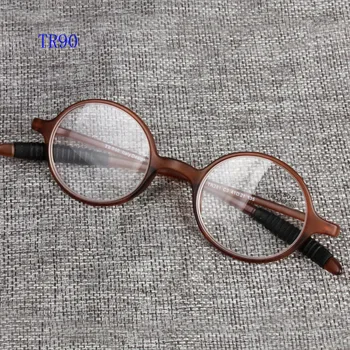 Blagovno znamko Design TR90 Retro Kroga Okvirji Obravnavi Očala Moški Ženske Retro Slogu Smolo Optičnih Očal Unisex Očala +100~+400
