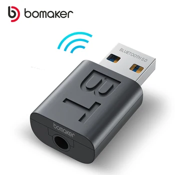 BOMAKER Bluetooth 5.0 Oddajnik/Sprejemnik Prenosni Hi-fi Wireless Audio AUX vmesnik za Projektor/Speaker/Telefon/Bluetooth