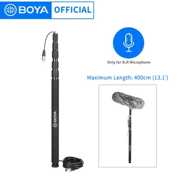 BOYA S-PB40A Mikrofon Ogljikovih Vlaken Pick Boom Pole Oprema za Snemanje Broadcast Film, Radio Prostem Intervju v Živo ect
