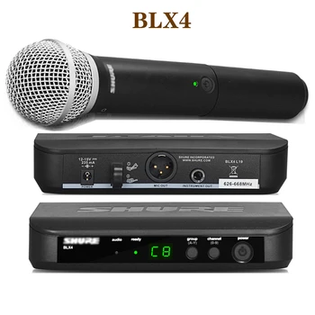 Brezplačna dostava BLX4 brezžični Mikrofon UHF dual mic kit brezžični sistem za Karaoke Fazi Performanc PG58 Mikrofon Z LOGOTIPOM