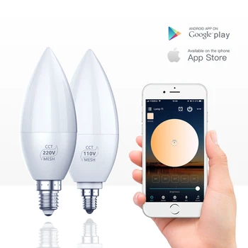Brezžična tehnologija Bluetooth 4.2 Smart Doma Žarnice za Razsvetljavo Svetilke E12/110V E14/220V Čarobno LED 4W Toplo in Hladno Svetlobo Zatemniti Dekoracijo