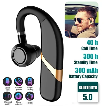 Brezžične Bluetooth Slušalke Ear Kavljem Poslovnih Enotni Slušalke Z Mikrofonom Za Prostoročno Pogon Klic Športne Slušalke Slušalka Za Telefone