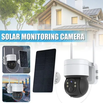 Brezžični 1080P Sončne Prostem WiFi Webcam Polnilna PTZ Kamera za Zaznavanje dvosmerni Audio Home IP Kamero Podporo Panoramskih Posnetkov