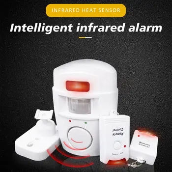 Brezžično Daljinsko upravljanje Mini Alarm z IR Infrardeči Senzor Gibanja Detektor & 105dB Glasno Sireno Za Home Security Anti-Theft