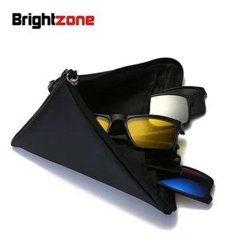 Brightzone Mode Optični Spektakel Okvir Moški Ženske Kratkovidnost S 5 Posnetka Na Polarizirana Sončna Očala Magnetni Očala, Moška Očala
