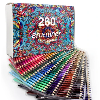 Brutfuner 260 Barve Strokovno Les Olje Barvne Svinčnike Študent Risba Svinčnik Set Lapis Cor De Za Šolo Ustvarjalce