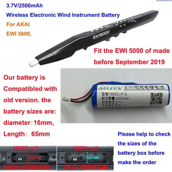 Cameron Kitajsko 2500mAh Elektronski pihalo Baterija Za AKAI EWI5000, EWI 5000, prosimo, preverite velikosti baterije polje