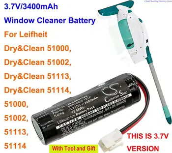 Cameron Kitajsko 3400mAh Baterija za Leifheit Dry&Clean 51000 Dry&Clean 51002, Suh&Clean 51113, 51114, to je 3,7 V različici！