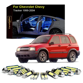Canbus Notranje Razsvetljave, LED Žarnice Paket Komplet Za Chevrolet Chevy Tracker 1999-2004 Zemljevid Dome Notranja Lučka Sveti Avto Dodatki