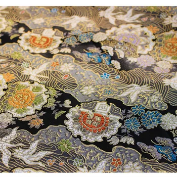 CF527 1meter Žerjav Jacquardske Nishijin Brocade Tkanine Kitajski Qipao Cheongsam/Japonski Kimono Oblačila Tkanine DIY Šivanje Krpo