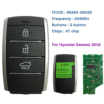 CN020138 Izvirno 3 Gumbi, Hyundai Genesis 2019 Resnično Smart Remote Key 433MHz FCCID 95440-G9100 47 Čip