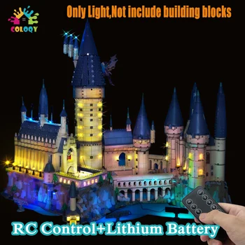COLOQY LED Svetloba Nastavite Združljiv Z 71043 Bradavičarke Gradu gradniki RC nadzor Razsvetljave Igrače Za Otroke, Božična Darila