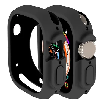 Cover za Apple Watch Ultra Primeru, 49 mm pribor Shockproof TPU Odbijača Zaščitna Odporen na Praske Zaščitna torbica Silikon