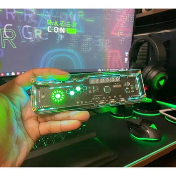 Cyberpunk RGB LED Ura Umetnosti občutek tehnologije igralnih vzdušje soba namizno dekoracijo dodatki