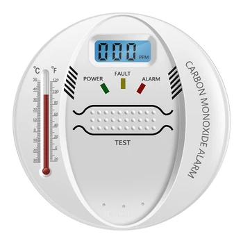 Detektor ogljikovega Monoksida baterijsko Natančno CO Monitor Alarm z Digitalnim Zaslonom LCD Termometer Ogljikovega Monoksida Tester
