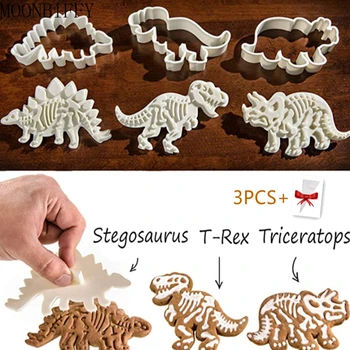 Dinozaver 3D Model za izrezovanje piškotov Sop Torta Dekoraterstvo Orodje, Silikon Peka Sladice Sugarcraft