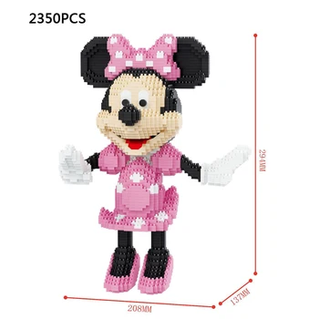 Disney world park številke mikro diamond blocks Disneyland Minnie mouse stavbe opeka igrače, risanke zvezde nanobrick za otroke