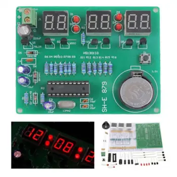 DIY Kit Modul AT89C2051 6 Digitalni LED Zaslon Modul Elektronska Ura Deli Komponente Avtomobilska Elektronika Pribor Kompleti