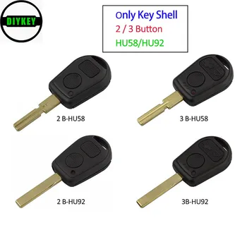 DIYKEY Daljinski Ključ Lupini 2 / 3 Gumbi HU92 / HU58 Rezilo za BMW E31 E32 E34 E36 E38 E39 E46 Z3 M3 X5 Z4 325 330 i Ci Xi
