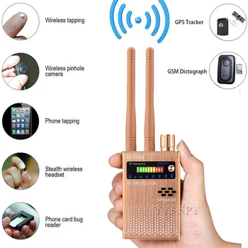 Dvojna Antena RF Signala Proti Vohun Skrita Kamera Anti Iskren Fotoaparat Detektor za Prisluškovanje telefonskim pogovorom Pinhole Audio Bug GPS GSM Naprave Finder