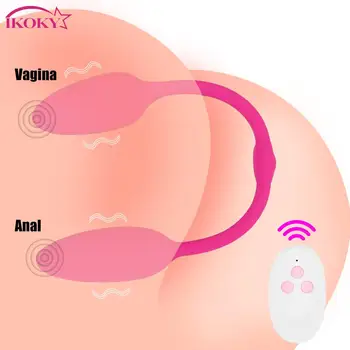 Dvojno Glavo z vibriranjem Jajce Daljinski upravljalnik Vibrator Sex Igrače za Ženske, G-spot Massager 10 Načini Erotične Igrače Klitoris Stimulator