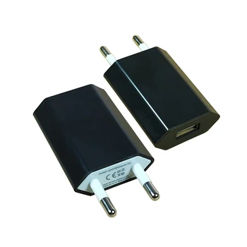 EU vtičnico Priključite Polnilnik USB 5V 1A iPhone X 8 7 iPad Stenski Polnilec za Samsung S9 Xiaomi mi 8 Huawei Mobile Telefon BLACK FZ-P-01