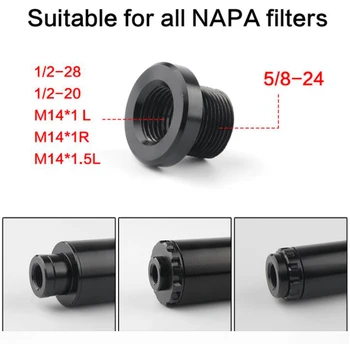 Filter za gorivo Adapter 5/8-24 1/2-20 za M14 Avto Filter za Gorivo Sod Nit Adapter za NAPA 4003 WIX 24003 5/8-24 Avtomobilska dodatna Oprema
