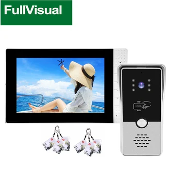 Fullvisual 7 Palčni Video Vrata Telefon Interkom Sistem Za Domače Vile Apartma RFID Odklepanje Govori Dan Night Vision Varnostni Sistem