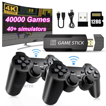 GD10 Video Igra Konzola, Vgrajen v 10000 Igre Retro Ročno Igralno Konzolo Brezžični Krmilnik TV Igra Stick 4K HD za PS1/PSP/GBA