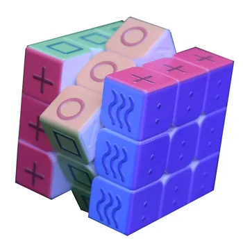 Geometrija Color Magic Cube 3x3x3 Slepi Braille Prstnih Hitrost Puzzle Cube 3D Relief Izobraževalne Igrače za Otroke