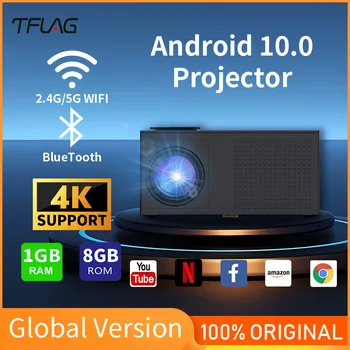 Globalna Različica Mini Projektor Android Wifi Led LCD BT 1+8GB Domači Kino Video Prenosni Projektor za Pisarniško Poslovanje