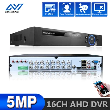 H. 265 6in1 H. 265 4CH 8CH 16CH DVR NVR CCTV hibridni video snemalnik DVR P2P Pogled podporo AHD/TVI/CVI/CVBS/IP kamere NVR