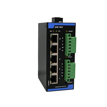 IDM-7842 Modbus gateway 2-kanalni optična izolacija RS485/232 serijska vrata 5 vrat stikalo Ethernet, modbus tcp