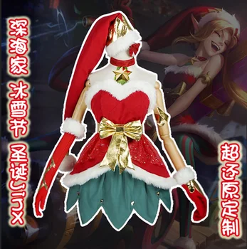 Igra LOL Ambiciozen ELf Jinx Cosplay Kostum Božično Darilo Fancy Stopnji Uspešnosti Rekviziti Anime Dekor