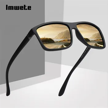 Imwete Polarizirana sončna Očala Moških Gibanje Oblikovalec Vožnjo sončna očala Ženske Letnik Anti-UV Voznika Črna Očala Očala