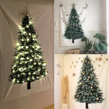 Ins Velikosti Božično Drevo, Tapiserija, Bor Visi Krpo Steno Božično Dekoracijo za Dom Počitnice v Ozadju S Star Luči