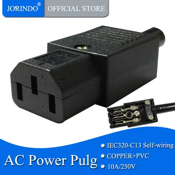 JORINDO IEC 320 C13 Ženski Plug Adapter 3pin Vtičnica Napajalni Kabel Rewirable Priključek.
