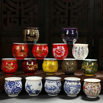 Keramike, Porcelana Čaj Aparat Yerba Mate Pokal Teaware Drinkware Kung Fu Tea Cup Nastavite Dvojno plast Izolacije Vode Pokal