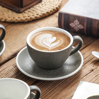 Keramično skodelico kave in krožnik nastavite granit Ameriški latte pokal potegnite cvet skodelico espresso skodelico cappuccino skodelico kave restavracija doma