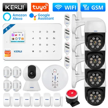 KERUI W181 Alarmni Sistem WIFI GSM Alarm za Domačo Podporo Alexa Tuya Pametni Senzor Gibanja Vrata, Senzor, Detektor, Sirene Varnost