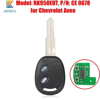 KEYECU Smart Remote Avto Ključ FOB 433.92 MHz 48 Čip 2B za Chevrolet Aveo 2009 2010 - 2014 2015 2016 Model: RK950EUT P/N: CE 0678
