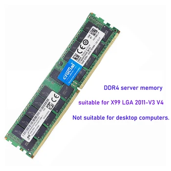 Ključnega pomena REG ECC DDR4 Strežniki Pomnilnik 8GB 16GB 32GB 64GB 2133Mhz 2400Mhz 2666Mhz 1,2 V 288Pin Podporo LGA X99 2011-V3 V4