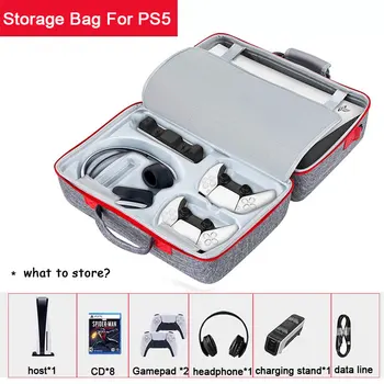 Kovček Za PS5 Vrečko Gamepad Konzole Krmilnik Slušalke Zaščitna Potovanja, Shranjevanje Torbico Za Playstation 5 Dodatki